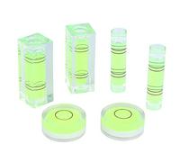 Telituny 3D Printer Leveling Tool, Bubble Level Ruler Set for Bed Calibration, 6-Piece Mini Level with High Clarity Green Bubbles for Print Surface Leveling, 3D Printing Accessories