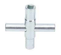 Telituny 4 Way Sillcock Key Heavy Duty 4in 1 Cross Tap Wrench Tool for Water Faucet Valve Control Plumbers Electricians 45# Steel Silver 1/4 9/32 5/16 11/32 Inch