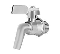Telituny Beverage Faucet, 1/2in Stainless Steel Adjustable Beer Faucet Tap Spigot for Homebrew Barrel Wine Beverage Dispenser 200PSI/PN16