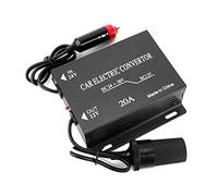 Telituny Car Step Down Transformer, 20A Car Power Supply Converter Step Down Transformer 24V to 12V Cigarette Lighter Type for Car Audio, LED, Radio