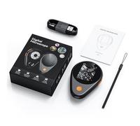 Telituny Digital Microscope, 500x Magnification Portable Microscope with 2 Inch IPS Screen, 2MP Auto Focusing, 8 LED Lights, Type C Connection, Compatible with PC, for Coin Inspection (Black)