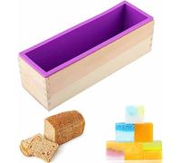 Telituny Flexible Rectangular Soap Silicone Mold, 1200ML Rectangle Silicone Soap Mold Silicone Liner Soap Mould DIY Tool for Baking Cake Ice Chocolate Home Workshop Bakery Use