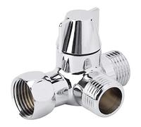 Telituny G1/2" Shower Three-Way,3-Way Shower Diverter Valve,Universal Solid Brass Shower Diverter Valve Universal Fit for Shower Toilet Bidet Faucet Splitter,and Fixed Spray Head.