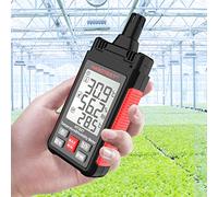 Telituny HABOTEST HT607 Digital Hygrometer Handheld Temperature & Humidty Meter Thermo-hygrometer LCD Thermometer Hygrometer Psychrometer Wet Bulb Dew Point Temperature Humidity