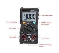 Telituny Handheld Digital Multimeter RM404B Multifunction Mini Multi Meter AC/DC Voltage Transistor Tester Ammeter Temperature Sensor Test Lead Probe