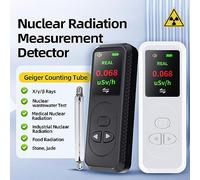 Telituny Handheld Portable Nuclear Radiation Detector Household Laboratory Multi-function Radioactive Geiger Counter Digital 0.96inch TFT Color Display β-Rays X-Rays γ-Rays Tester (White)