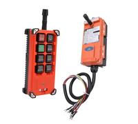 Telituny K2 Industrial Wireless Remote Control, 100m Range 8-Button Crane Remote with Emergency Stop, ABS Transmitter & receivers for Overhead Cranes, Hoists, Concrete Pumps (420-450MHz)