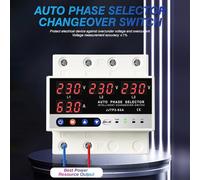 Telituny Multifunctional Microcontroller Based 3P Protector Digital Voltage Current Display Adjustable Voltage Protective Device Protecting Values Settable Limiting Protective (63A)