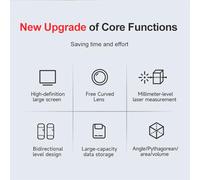 Telituny NF270 Rangefinder 70m/229ft Digital Distance Meter M/ft/in/ft+in Range Finder with Dual Level Bubbles LCD Backlight Display Measure Distance Area Volume