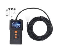 Telituny ProHD Industrial Endoscope, 5M Borescope with 2 HD Screen, 1080P Dual Cameras, 360° Rotatable Lens, 8 Adjustable LEDs for Automotive & Home Inspection (Batteries Not