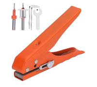 Telituny Single Hole Punch, 10mm Heavy Duty Banding Punch Tool with Heat-Treated Plated Iron, Complete Set with Adjustable Positioning for PVC, Cards & Veneers