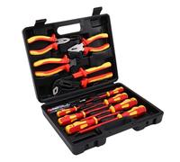 Telituny VDE 1000V 12 Piece Insulated Tool Set, Professional Electricians Kit with Insulated Screwdrivers and Pliers, CRV Steel Magnetic Bits, Electrical Maintenance
