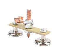 Telituny Welding Support Earth Clamp, 4 mm Magnetic Welding Magnetic Head, Iron Insulation Plate, Double Ground Connection, Spotter Tool for Building Maintenance Industry