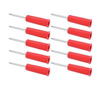 Telituny Wire Piercing Probe Insulation Pins 10pcs Durable PVC Brass Stainless Steel Multimeter Test Probes for Industrial Instruments and Car Repairs (Red)