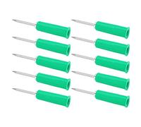 Telituny Wire Piercing Probe Insulation Pins 10pcs Durable PVC Brass Stainless Steel Multimeter Test Probes for Industrial Instruments and Car Repairs (Green)