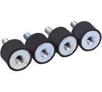 TelitunyRubber Isolator Mounts,4 PCS VD15*15 M5*12 Shock Absorbers Silent Block Isolator, Air Compressors DieselEngines Gasoline Water Pumps for Air Compressors, Motors, DieselEngines, Generators