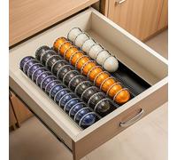 TelKeen Coffee Pod Storage Holder Drawer Insert for Counter Compatible with Nespresso Vertuoline Capsules, Nespresso Pod Holder for Nespresso Vertuo for Home, Office, Coffee Station (2 Packs)