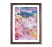 Tell Me A Story In Abstract Modern Framed Print | A3 Walnut Framed Wall Art | Ready to Hang | Abstract Fantasy Picture | Living Room Bedroom Lounge Office