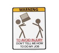 Tell Me How to Do My Job Funny PVC Decal Car Sticker 9.8CM×12.7CM(1PCS)