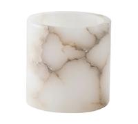 Tell Me More Alabaster candle holder White-beige, S 10 cm