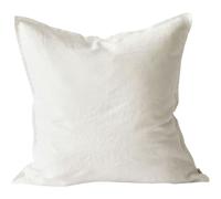 Tell Me More - Linen Cushion Cover 50x50 cm, Bleached White - Bleached White