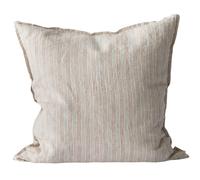 Tell Me More - Linen Cushion Cover 50x50 cm, Hazelnut Stripe - Hazelnut Stripe