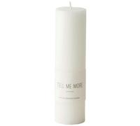 Tell Me More - Pillar Candle 4x15 cm, M - White