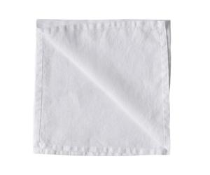 Tell Me More Washed linen napkin Bleached white