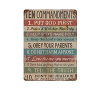 Tell Me The Ten Commandments Vintage Sublime Tin Painting Wall Poster Metal Sign Wall Decor Style-12 40x30cm