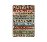 Tell Me The Ten Commandments Vintage Sublime Tin Painting Wall Poster Metal Sign Wall Decor Style-12 30x20cm