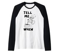 Tell Me When Funny Coffee Pour Over Quote Caffeine Lover Art Raglan Baseball Tee
