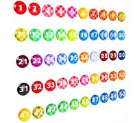Tellegloww 1-50 Magnetic Numbers Large Magnets with Number for Dry Erase Boards Round Number Refrigerator Magnets for Whiteboard Classroom Whiteboard Calendar Home School Office 1.37" (Classic Style)