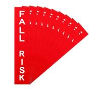 Tellegloww 10 Pack Falls Risk Magnet Sign Vertical Red Warning Signs, Reusable Anti-fall Safety Magnetic Alert Labels for Hospital Nursing Home Clinic Patient Care Safety