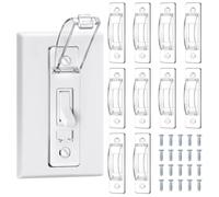 Tellegloww 10 Pcs Light Switch Guard Cover Baby Child Proof Wall Light Switch Cover Guard for Rocker Protects Your Lights or Circuits from Being Accidentally Turned on or off by Children and Adults