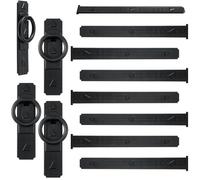 Tellegloww 2 Set Magnetic Garage Door Hardware, Garage Door Magnetic Decorative Hardware, 8 Magnetic Hinges 4 Magnetic Handles for Garage Doors, Black