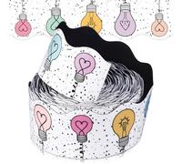 Tellegloww 36 ft Scalloped Magnetic Border Light Bulb Magnetic Border for Whiteboard Bulletin Board Borders Reusable Rolled Borders Trim for Office Chalkboard