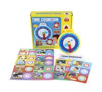 Telling Time Clock - Child Safe Material Color Cues, Encourages Number Recognition Motor Skills Problem Solving, Card Games Set Engaging Educational Play Tool | Home School Nursery Learning Zones