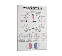 TELLING TIME Poster German Language Poster What Time Is It Teaching Tool Educational Chart Poster 12x18inch(30x45cm)