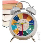 Telling Time Trainer - Glow In Dark, Quiet Sweep Movement, Battery Operated Morning Waker, Efficient Numeral Dials | Preschooler Teaching Aid For Early Childhood Development Kindergarten Nursery Desk