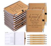 Tellingyou 20 Pcs Employee Appreciation Gifts Bulk Inspirational Spiral Notebooks 2026-2027 Planner Pocket Notepads with Motivational Pens Thank You Gifts for Teacher Coworker Volunteer