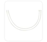 Telliswelt Pack of 2 Bra Underwire Replacement Underwire for Various Sizes Metal Coated Size Underwire 29.3 x 17 cm, White
