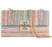Tellrain Straw Clutch Purses Women Summer Beach Handbags Boho Woven Envelope Wallet Fold Over Chain Crossbody Shoulder Bag Evening Bag, Multicolor With Chain, Clutch-handbags