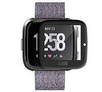 TELLUR 3D Pet Glue Tempered Glass Full Glue for Fitbit Versa, Clear