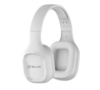 TELLUR Pulse BT5.0 Over Ear Bluetooth Headphones, TV Headphones, Built-in Microphone, Hi-Fi HD Sound, 40mm Driver, Bass Boost, Lightweight Design, Soft Ear Pads, White