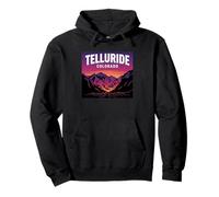 Telluride Colorado Retro Mountain Sunset Pullover Hoodie