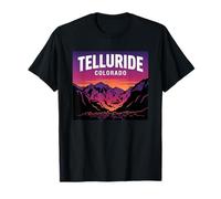 Telluride Colorado Retro Mountain Sunset T-Shirt