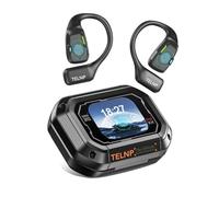 TELNP XP6 AI Translator Earbuds, Real time Translation Open Earbuds with Bluetooth 5.4, can translate 134 languages and spoken translation, with OLED HD display, suitable for Android and IOS