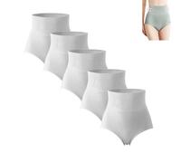 TELOME 5PCS Graphene Honeycomb Tightening & Body Shaping Briefs,High Waist Tummy Panties For Women (Grey)