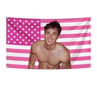 TeLOni Red American Flag Background Jacob Performer Elordi Tapestry 3x5 Feet Wall Decoration for Bedroom, Living Room, Dormitory, Available Indoors and Outdoors