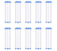 Telooco 10 Pcs Shower Head Filter Replacement 2.95x0.94 Inch Ion Drops Shower Head Filters PP Cotton Showers Heads Filter Element Handheld Showerhead Filters